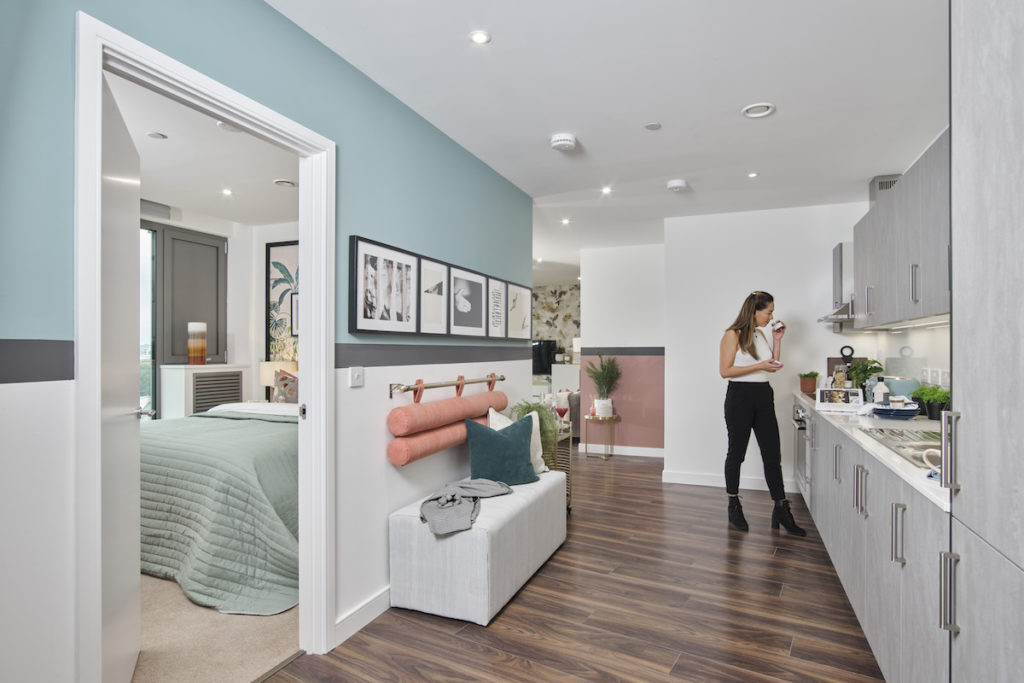 A lady in the kitchen