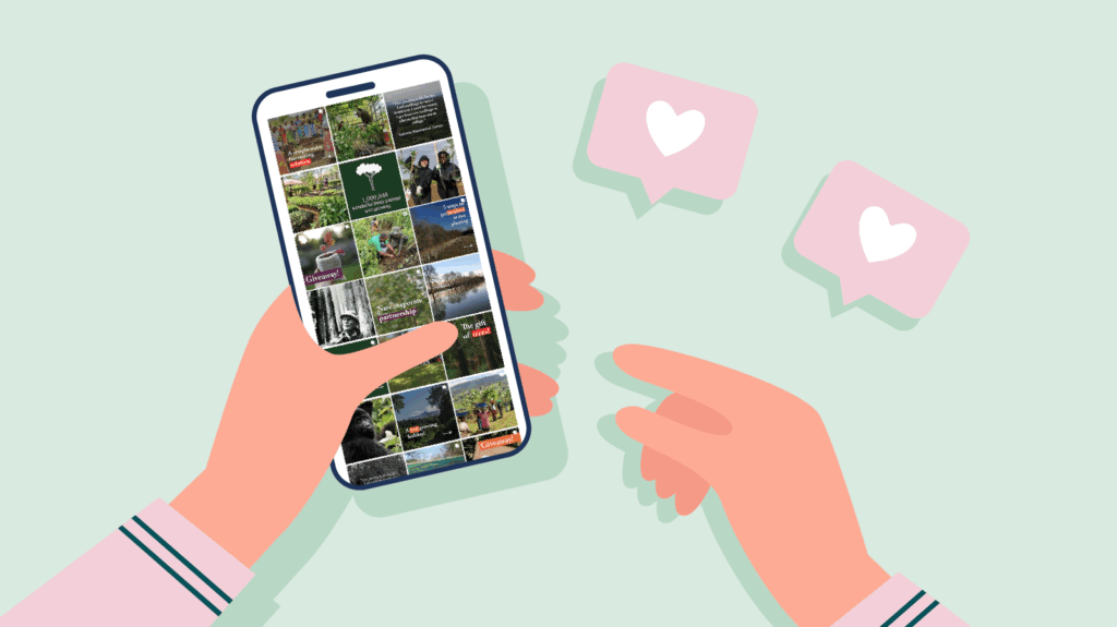 Illustration of Phone with ITF grid Mockup