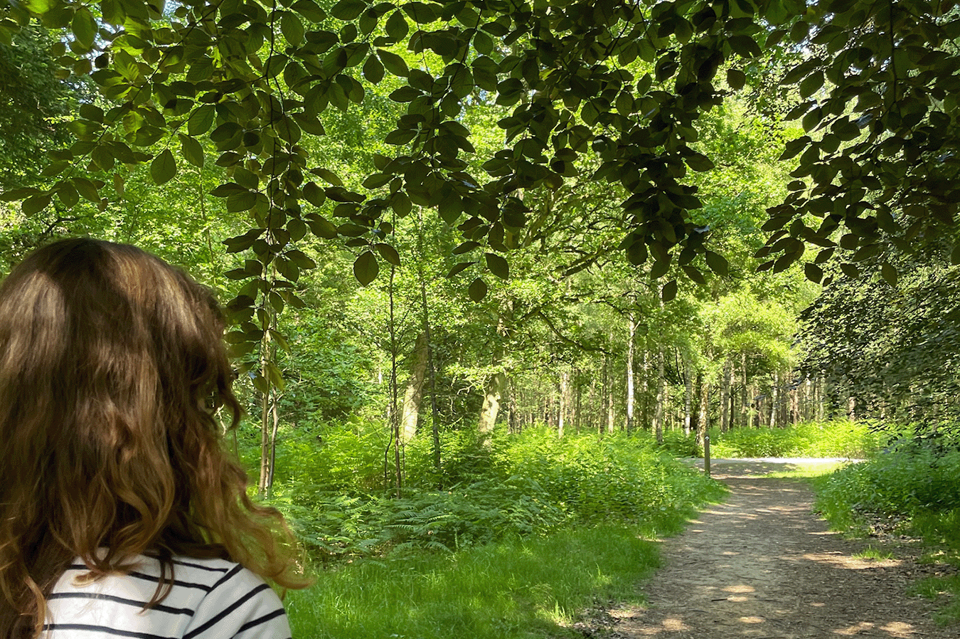 Naomi in a forest