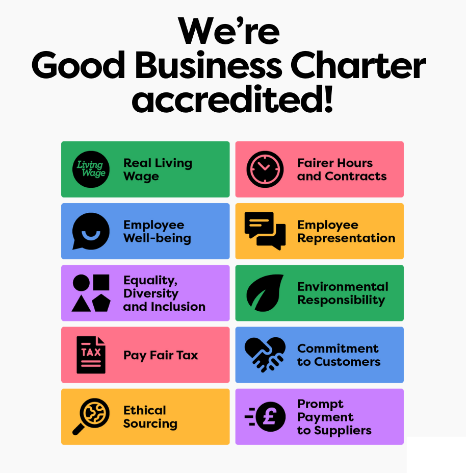 We're Good Business Charter accredited!