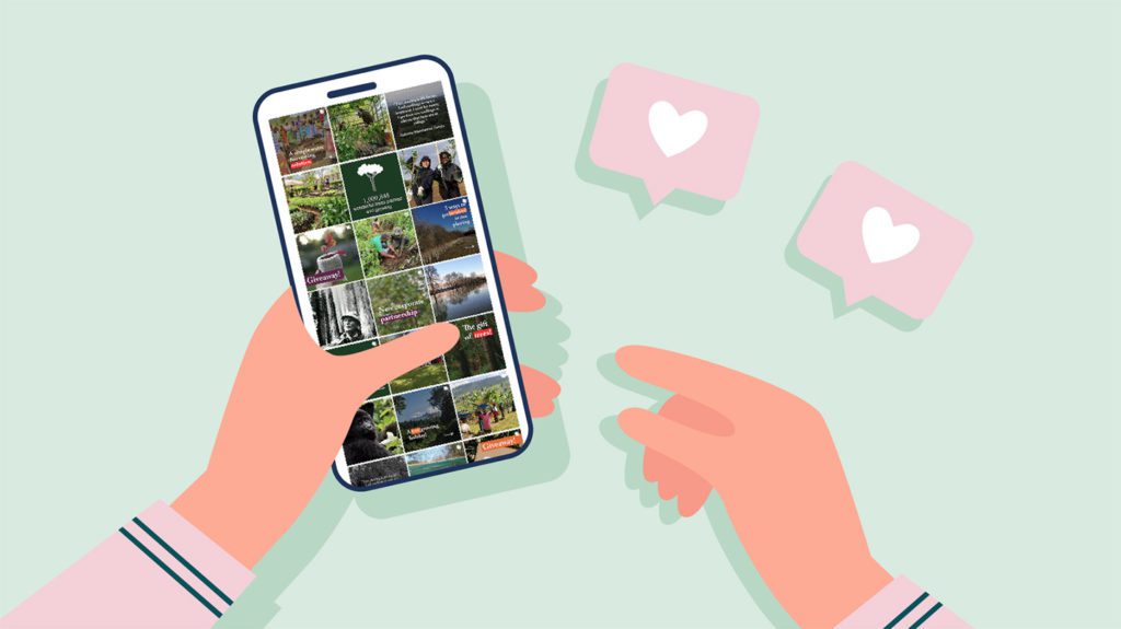 Illustration of Phone with ITF grid Mockup