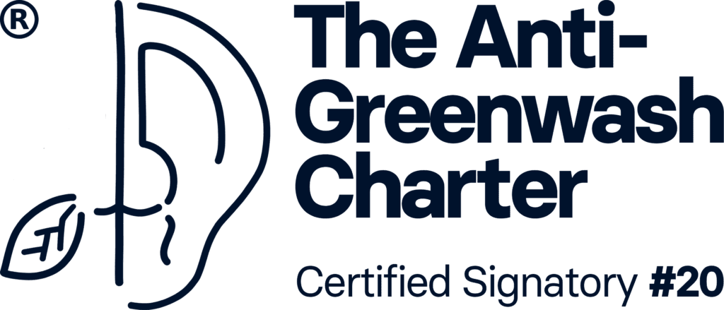 the Anti-Greenwash Charter Certified Signatory #20